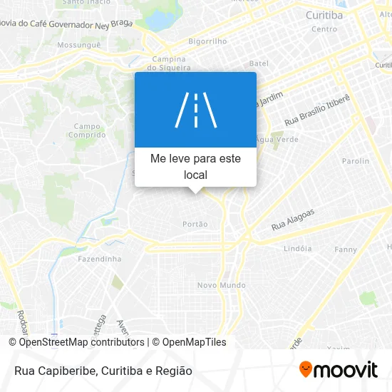 Rua Capiberibe mapa