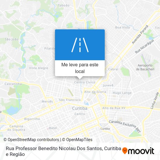 Rua Professor Benedito Nicolau Dos Santos mapa