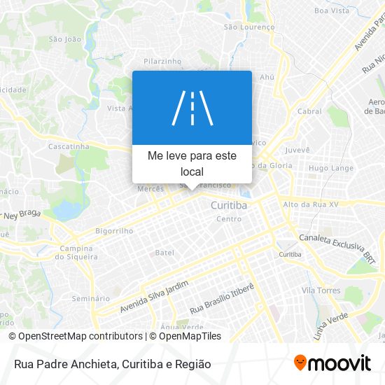 Rua Padre Anchieta mapa