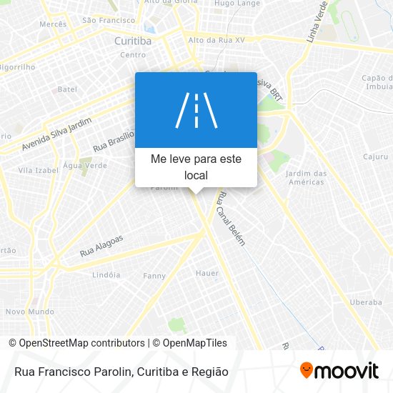 Rua Francisco Parolin mapa