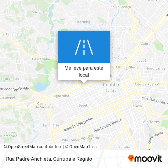 Rua Padre Anchieta mapa