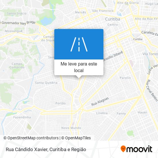 Rua Cândido Xavier mapa