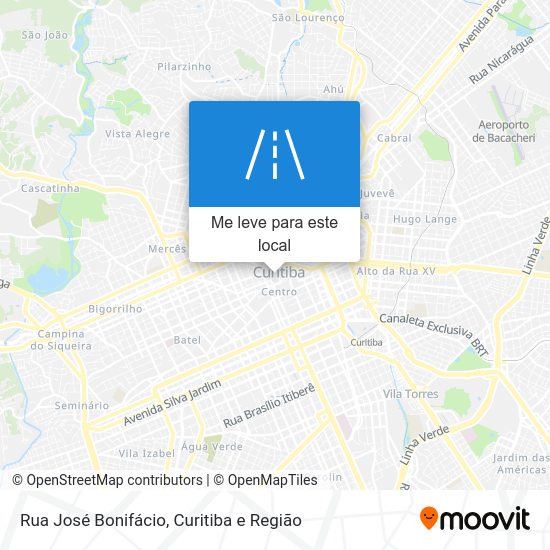 Rua José Bonifácio mapa