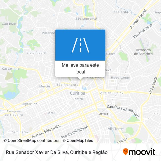 Rua Senador Xavier Da Silva mapa
