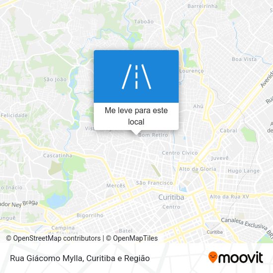 Rua Giácomo Mylla mapa