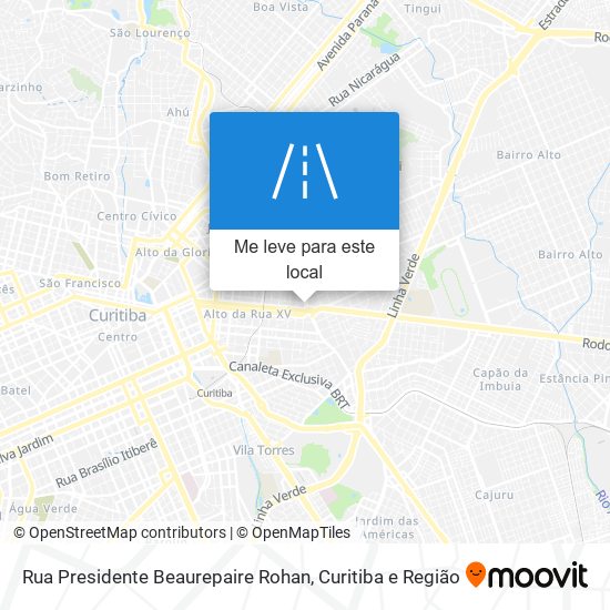 Rua Presidente Beaurepaire Rohan mapa