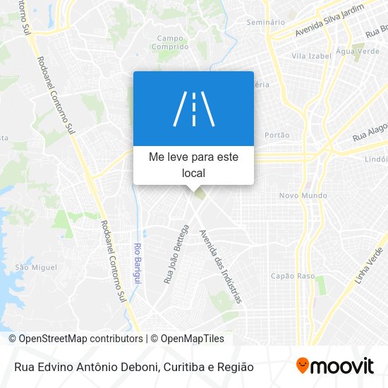 Rua Edvino Antônio Deboni mapa
