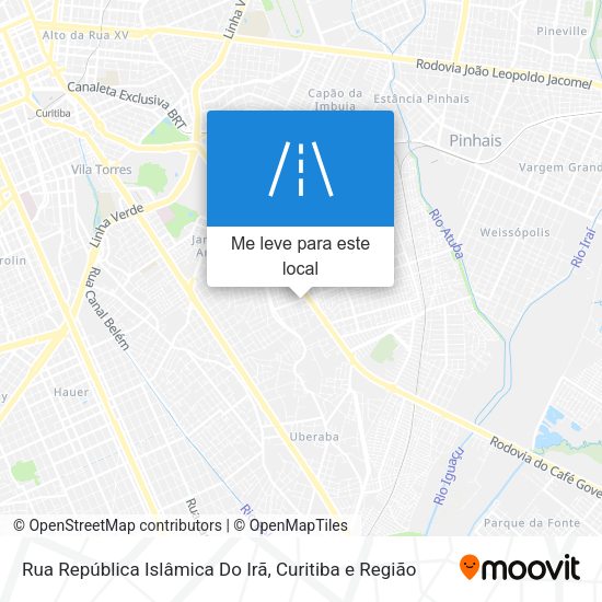Rua República Islâmica Do Irã mapa