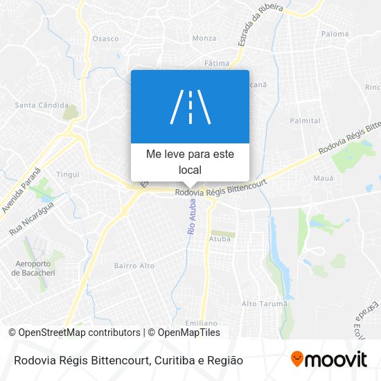 Rodovia Régis Bittencourt mapa