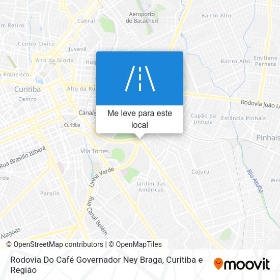 Rodovia Do Café Governador Ney Braga mapa