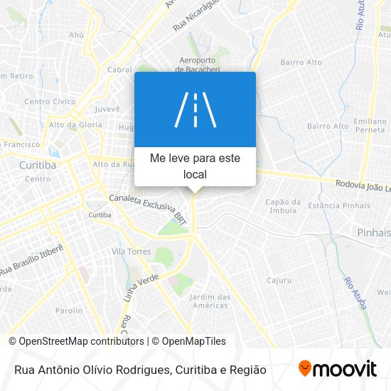 Rua Antônio Olívio Rodrigues mapa