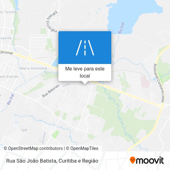 Rua São João Batista mapa