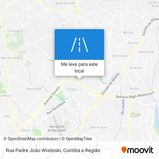 Rua Padre João Wislinski mapa