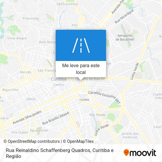 Rua Reinaldino Schaffenberg Quadros mapa