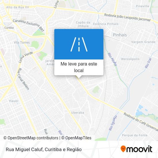 Rua Miguel Caluf mapa