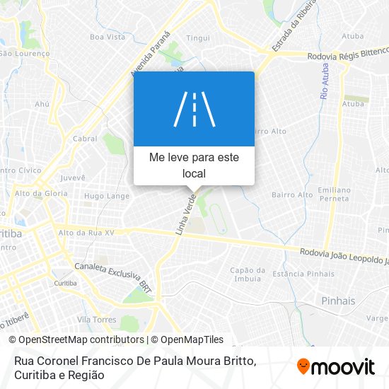 Rua Coronel Francisco De Paula Moura Britto mapa