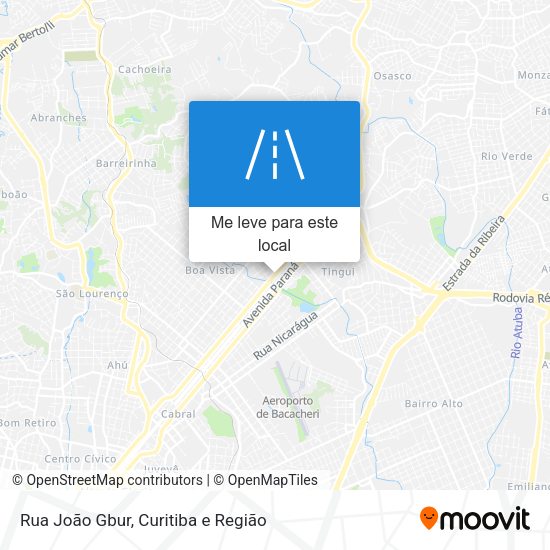Rua João Gbur mapa