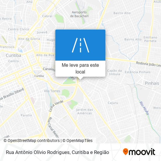 Rua Antônio Olívio Rodrigues mapa