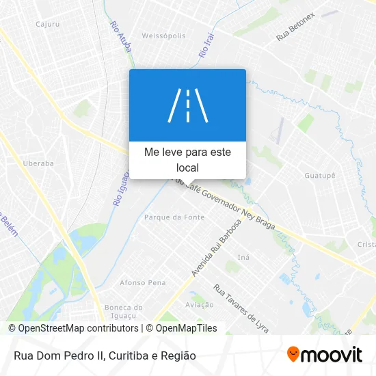 Rua Dom Pedro II mapa