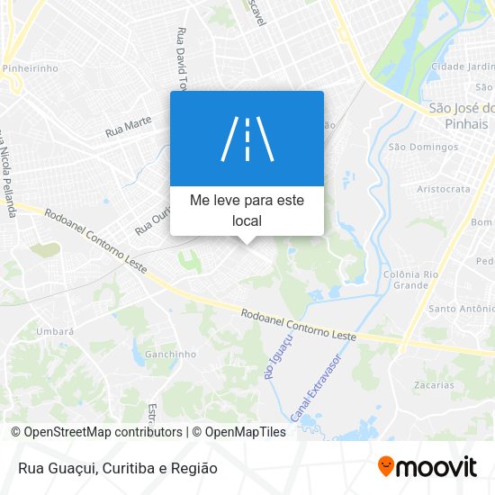 Rua Guaçui mapa