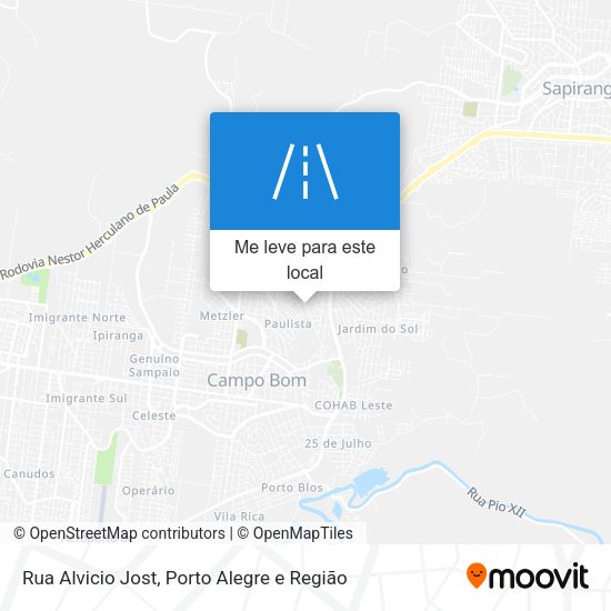 Rua Alvicio Jost mapa