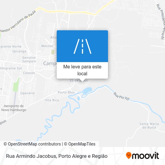 Rua Armindo Jacobus mapa