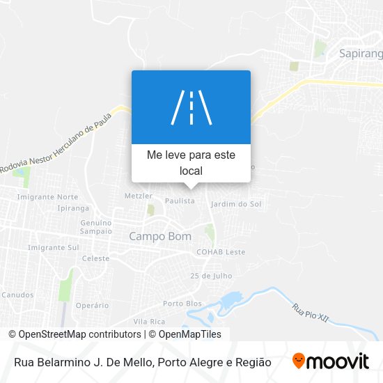 Rua Belarmino J. De Mello mapa
