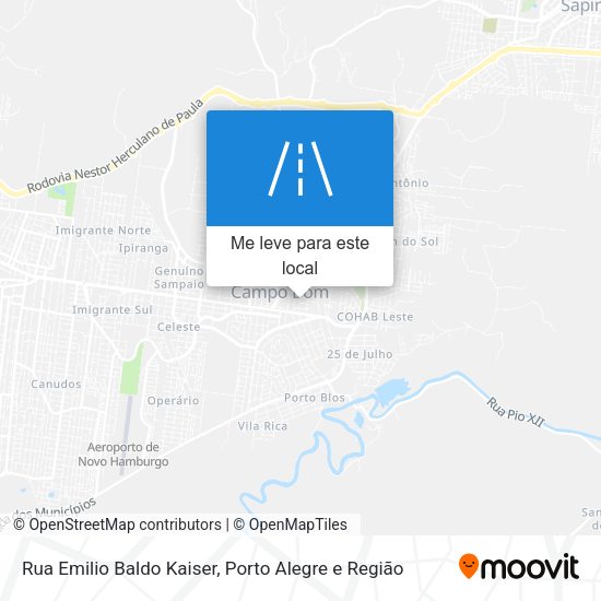 Rua Emilio Baldo Kaiser mapa