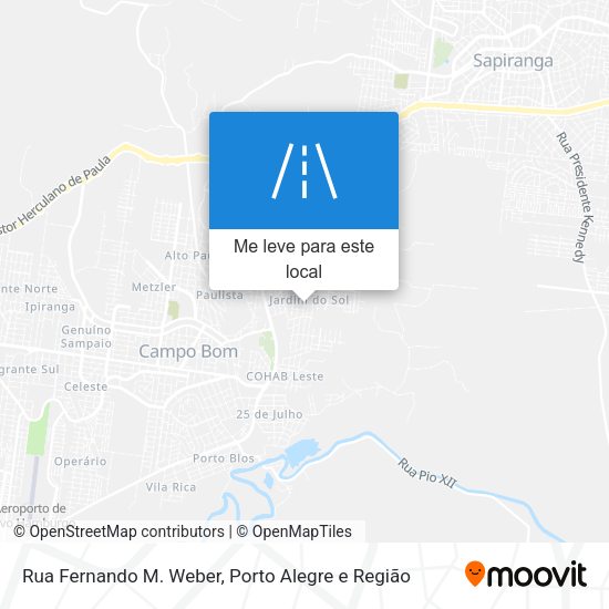 Rua Fernando M. Weber mapa