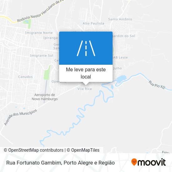 Rua Fortunato Gambim mapa