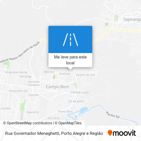 Rua Governador Meneghetti mapa