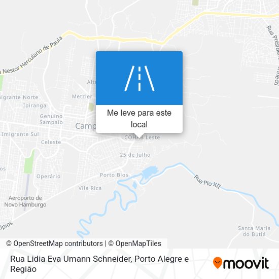 Rua Lidia Eva Umann Schneider mapa