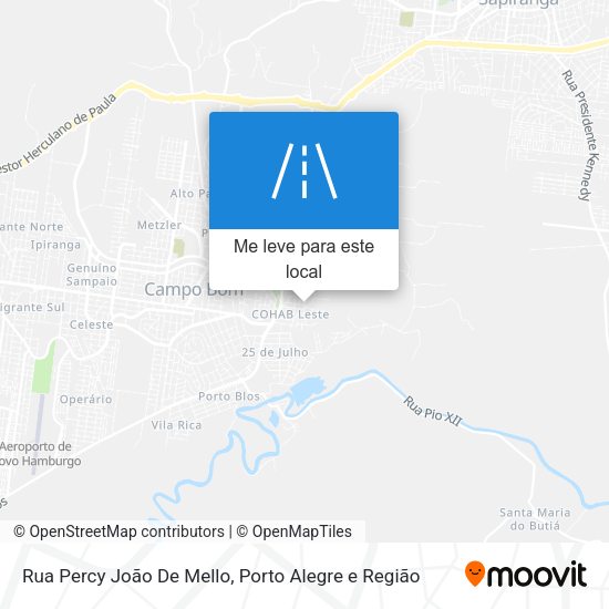 Rua Percy João De Mello mapa