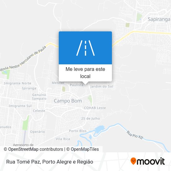 Rua Tomé Paz mapa