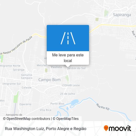 Rua Washington Luiz mapa