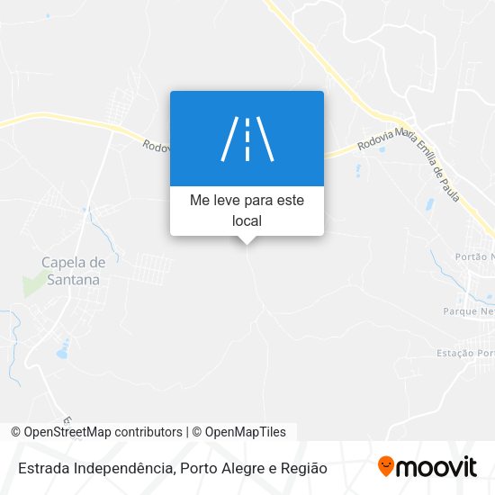 Estrada Independência mapa