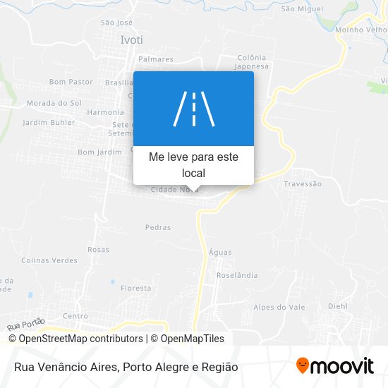 Rua Venâncio Aires mapa