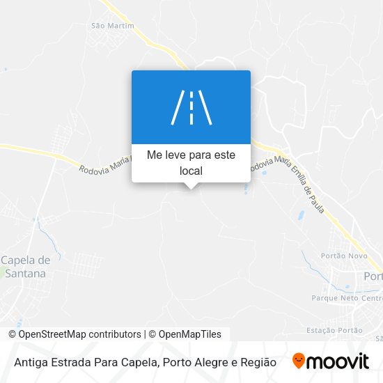Antiga Estrada Para Capela mapa