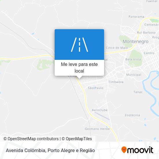Avenida Colômbia mapa