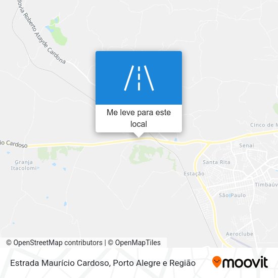 Estrada Maurício Cardoso mapa
