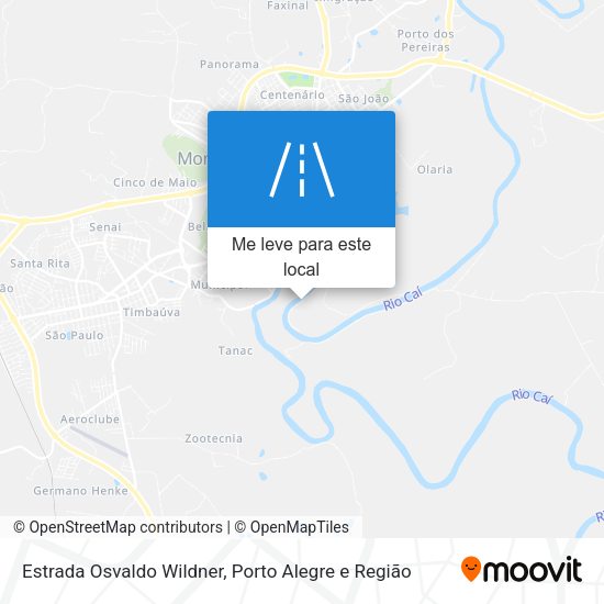 Estrada Osvaldo Wildner mapa