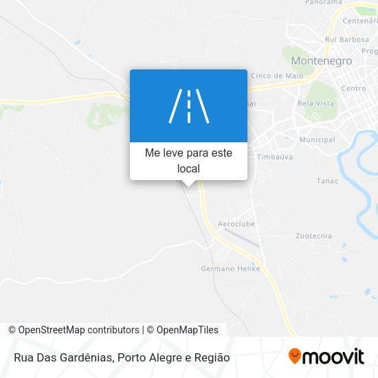 Rua Das Gardênias mapa