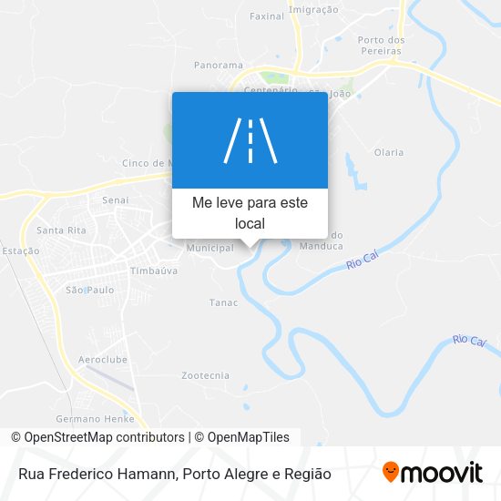 Rua Frederico Hamann mapa