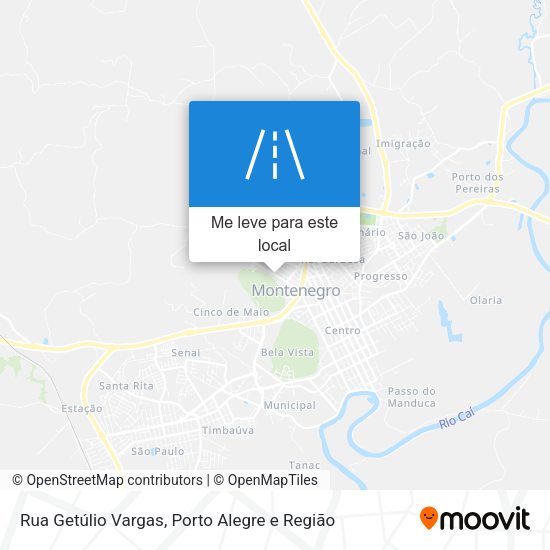 Rua Getúlio Vargas mapa