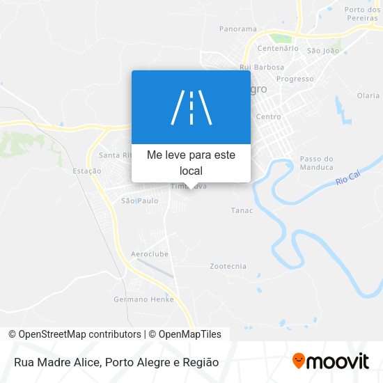 Rua Madre Alice mapa