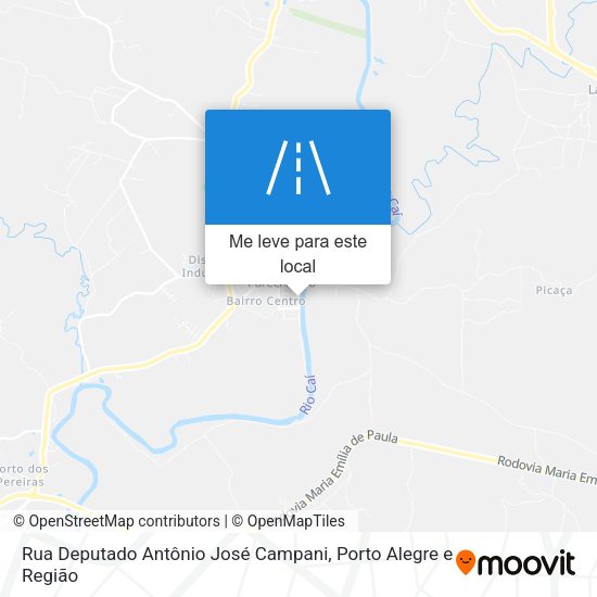 Rua Deputado Antônio José Campani mapa