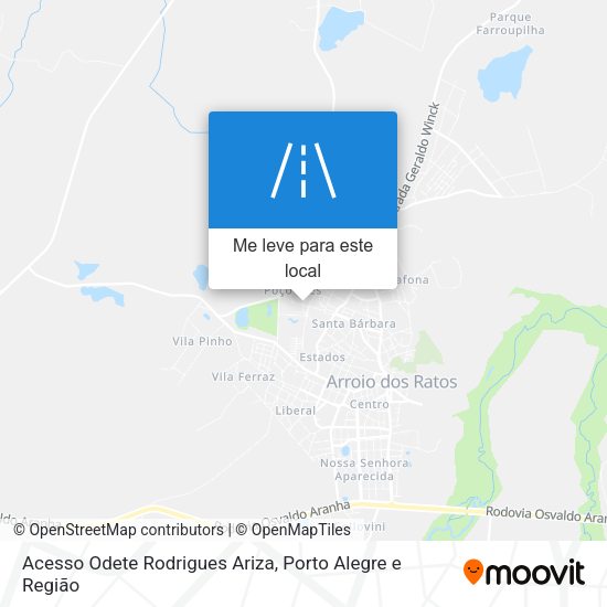 Acesso Odete Rodrigues Ariza mapa