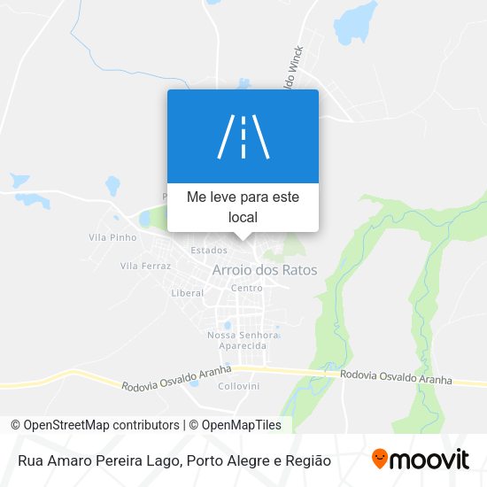 Rua Amaro Pereira Lago mapa