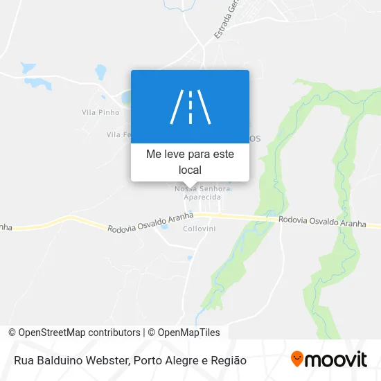 Rua Balduino Webster mapa