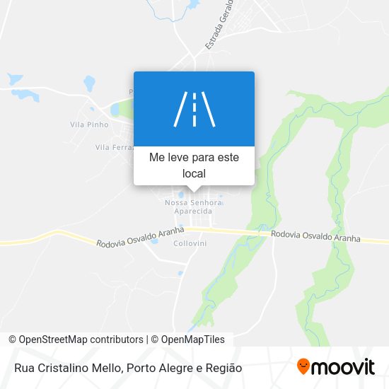 Rua Cristalino Mello mapa